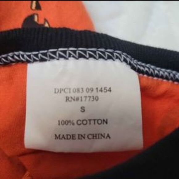 Halloween Pet Pajamas Orange Black Trim and Designs Size Small for Dog or Cat - Picture 3 of 4